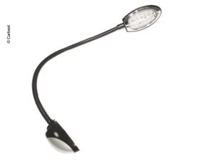 LED 12V læselampe, sort / sølv, 2,2 W, L 325mm, forlængelse