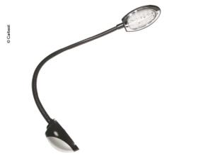 LED 12V reading lamp, black/silver, 2,2 W, L 325mm, surface mounted