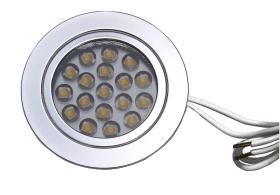 Indbygget spotlight 1,2W 18SME LED-krom