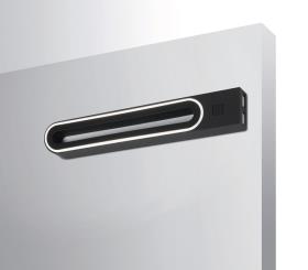 LED-væglampe G / USB 12V / 3W med afbryder + 2xUSB, farve: sort
