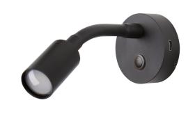 LED-Spot flex.,schw.USB-C