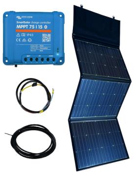 Solmodulssæt 190W foldbart inkl. Victron MPPT og solkabel