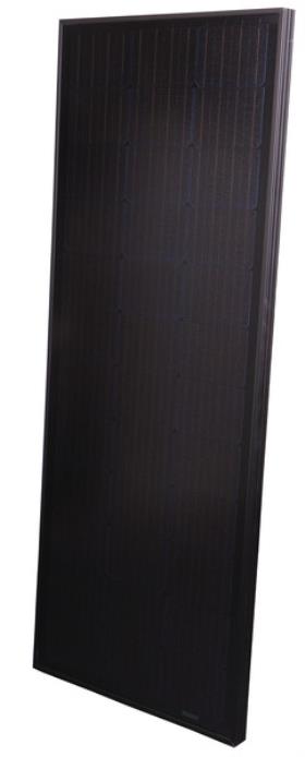 Komplet solsæt 100W helt sort