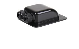 Cable feedthrough black, double, PG13.5