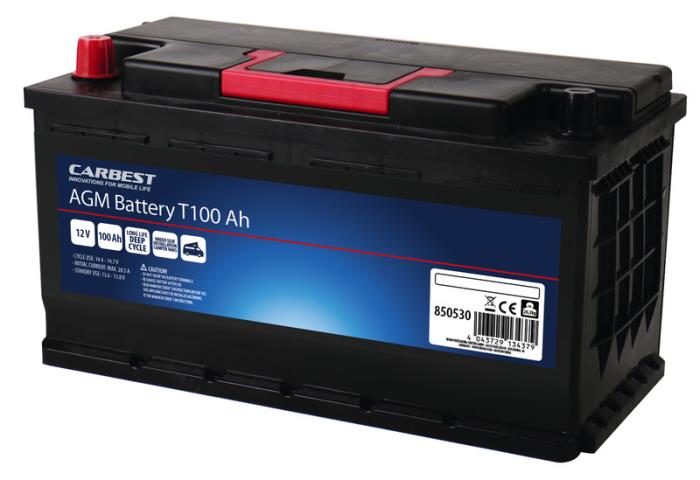 CARBEST AGM batteri 100Ah 353x175x190mm til VW T6/5