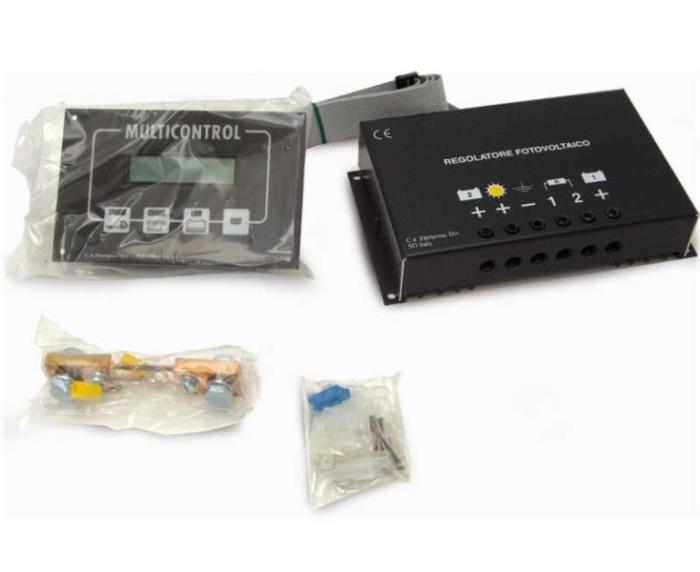 Multicontrol solregulator og batteriindikator