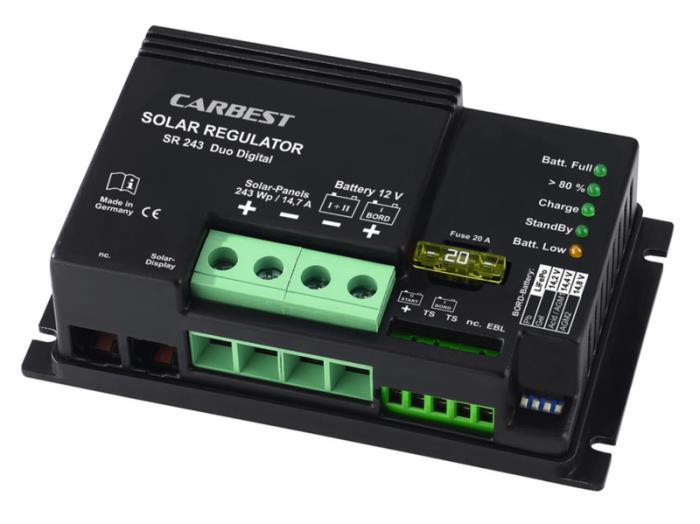CARBEST SR243 Duo Digital laderegulator, 243 Wp