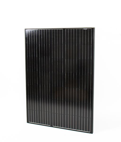 Højtydende 190 W fuld sort solpanel med aluminiumsramme