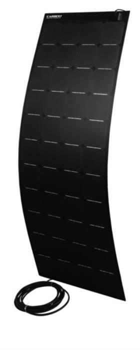  Solar panel flexible 160W, 1505x540x3mm, 8m cable, ETFE + fiberglass, black