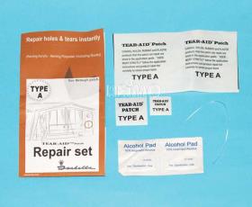 Tent Repair Kit, for Tent Cloth, Canvas and Foil, Type A: Acryl