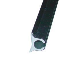 Piping rail, simple, silver 5m