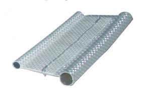 Double piping profile with textile