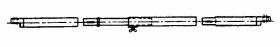 Ridge pole steel 240-300cm