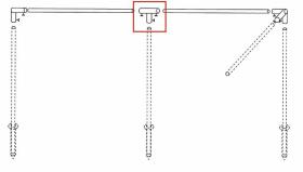 Wind protection poles T-piece, steel