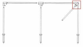 Wind protection poles corner piece, steel
