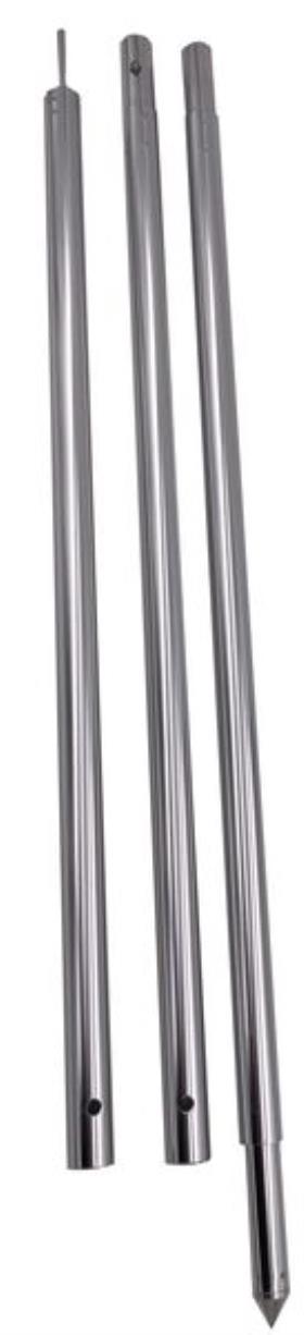 BENT teleskopstang 130-230cm, sølv