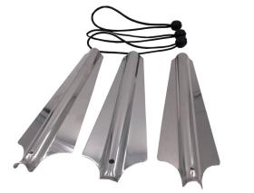 BENT aluminiumsspind 3 stykker, 33x10cm + 3x kugleklemmer