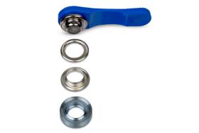 Brass eyelets and washers, 10pcs. 14mm silver