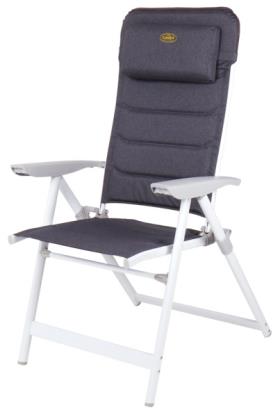 Aluminium Camping Chair, Pasadena Camp4, white/grey