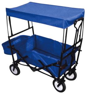 Beach buggy with roof, blue,  H97xW50xL90cm, with double floor