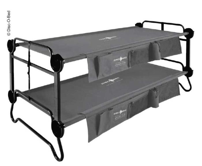 XL-køjeseng med sidelommer - antracit