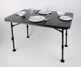 Camp4 Camping Table CALAIS STONE 115x70x55-74 cm, Black