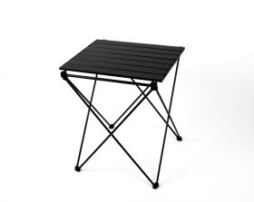 Aluminium rolling table HUGO with bag and hook 46x50x60cm, black