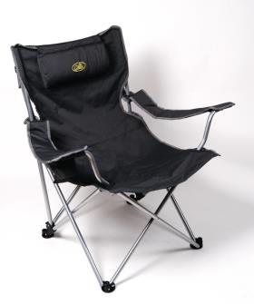 Reclining Camping Chair, Deluxe Snobby II Camp4, grey