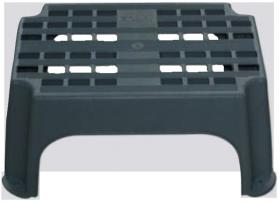 Step tread plastic grey 46x28x23cm, resilient up to 200kg