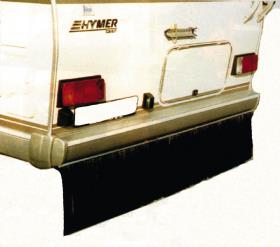 2 Mud flaps, 2 aluminium mounting rails