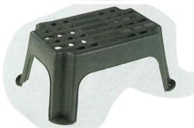 Step tread caravan, plastic, 41x26x22cm, grey
