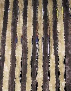 Fleece curtain 56 x 205 brown/beige