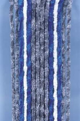Fleece curtain 56 x 205 cm,  grey/blue/white