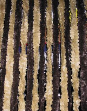 Fleece curtain 56 x 185 cm, brown/beige