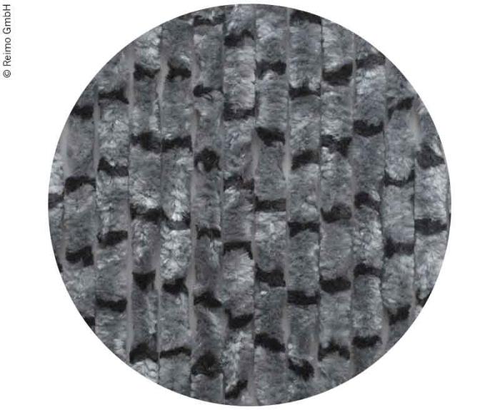 Velcro-gardin 56x185 grå / sort