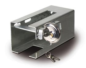 Security casing with discus padlock