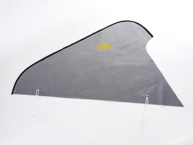 Drawbar hood, grey, made of polyurethane