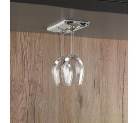 Glass holder, set of 2, light grey, for 2-3 glasses up to Ø78mm