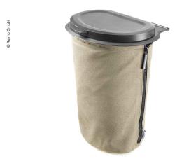 Flextrash trash can, 9 litres, cream-beige