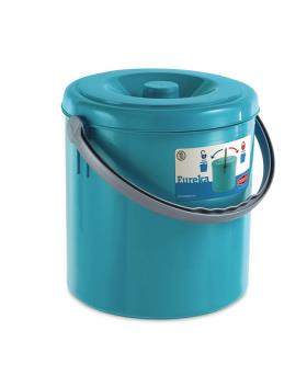 Litter bin with lid closure