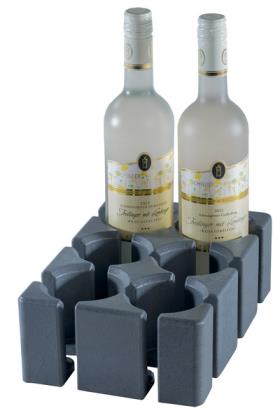 Purvario glass/bottle holder, high, f. 6 glasses, bottles