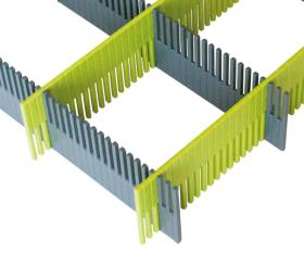 Purvario storage battens 8-pack, for drawers (grey+lime)