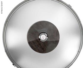 Stainless steel glass cooking hood, Ø33cm, H12cm, with integrated thermometer