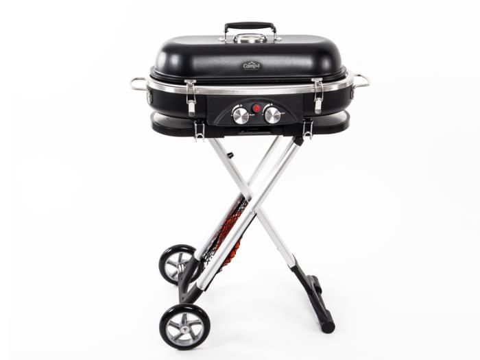 Trolley 2-brænder gasgrill med sikkerhedspilot - 30 mbar