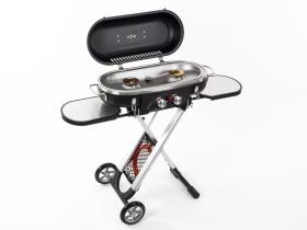 Trolley 2-brænders gasgrill med sikkerhedspilot - 50 mbar