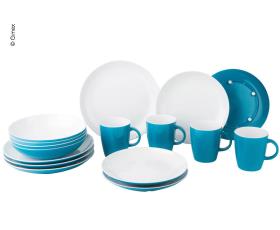 16-piece camping tableware melamine set OCEAN for 4 people