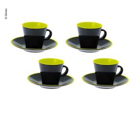 Gimex 4 pcs. Set Espresso, Grey Line lime