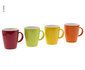 Melamine mug set 4 pcs. in 4 colours