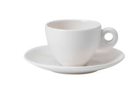 Espresso cup set made of melamine, edelweiss