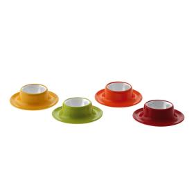 Gimex 4pcs egg cup set Rainbow in 4 colors